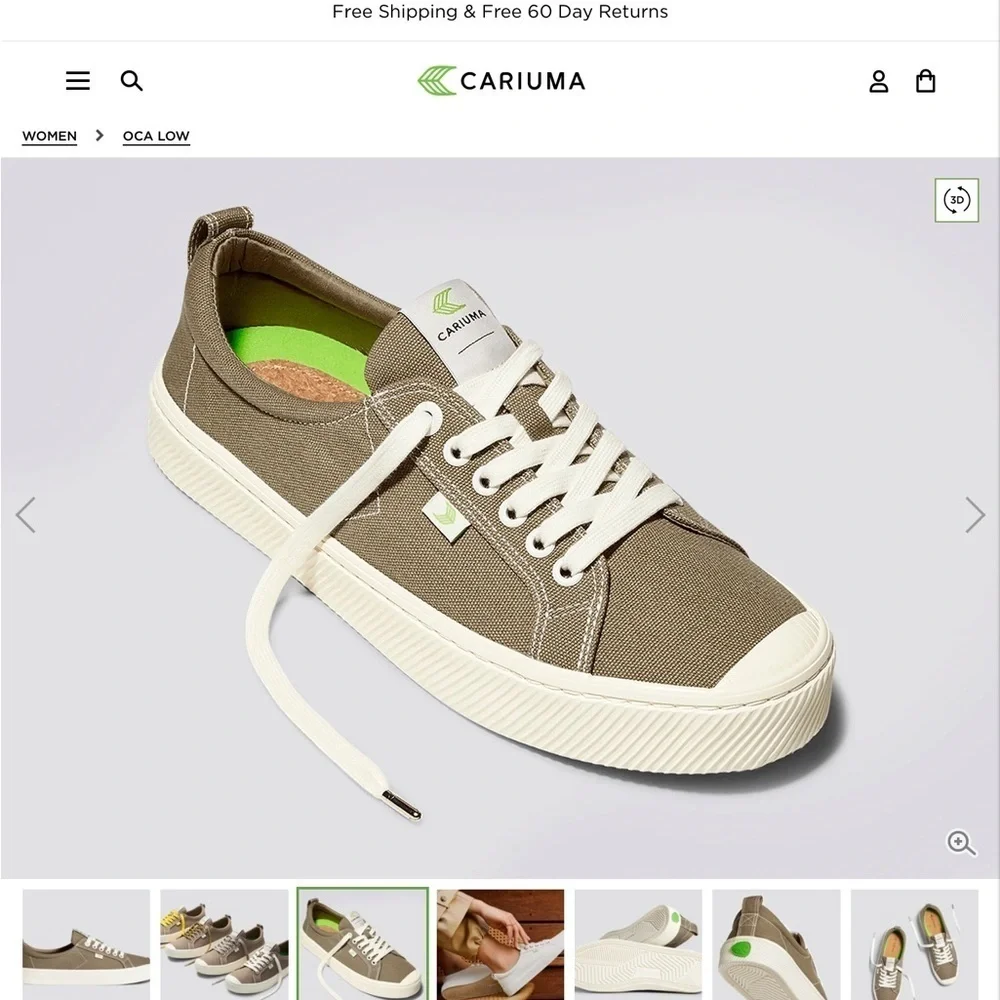 NWOT CARIUMA SAND CONTRAST THREAD CANVAS‎ OCA LOW​​​​​ - Picture 9 of 15